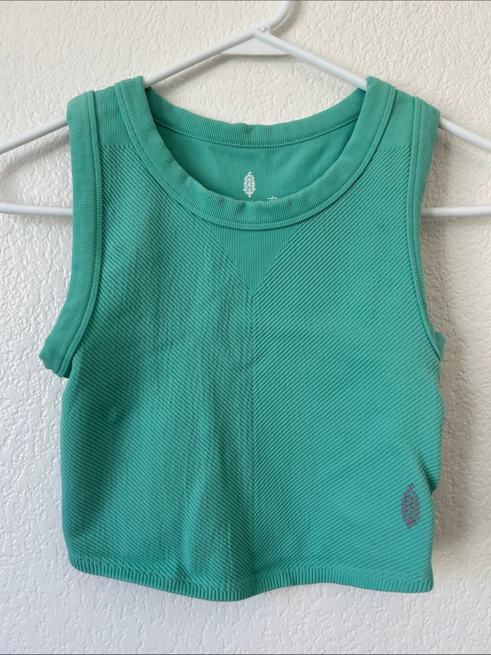 FP Movement by Free People Seafoam Ribbed Cropped Tank
